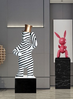 欧式卡通雕塑h网红兔摆件样板间店铺橱窗客厅电视柜软装工艺品装
