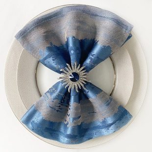 欧式餐巾酒店专用口布折花高档餐厅西餐餐巾布不掉毛定制席巾方巾