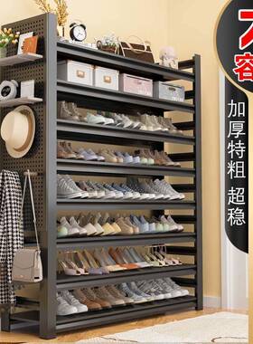架家用钢制鞋置物架门口落地多层架铁艺简易收AYP纳玄关入户门后