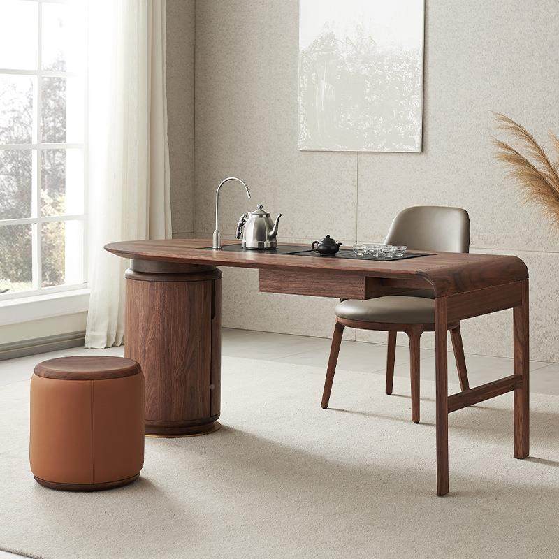 新RGS中式桌椅组合简家用实木茶艺茶桌黑胡桃木茶桌阳约台客小厅,商业/办公家具,茶台/茶桌,淘宝优惠券,粉丝福利购,淘宝优惠卷