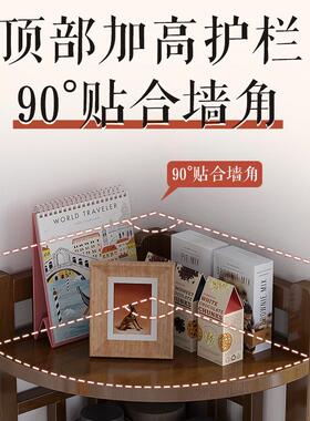 转角94619置物架墙角角柜轻奢弧高级感餐形厅角落柜三角展示架转