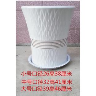 落厅地式 客特号波B8987E76浪大花盆大发财树花盆陶瓷福树幸金线纹