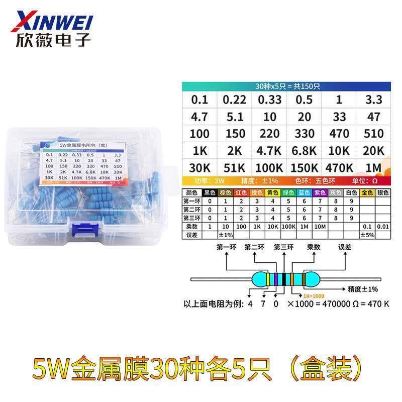 盒装5W金属膜电阻包精度
