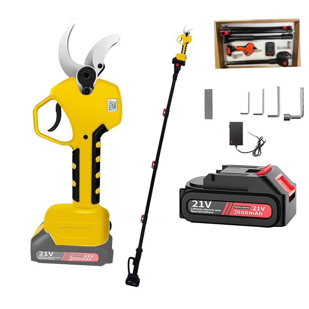 艺泽园电动修高枝剪果树电剪电刀锂电充电式树枝动剪刀3剪5M461M