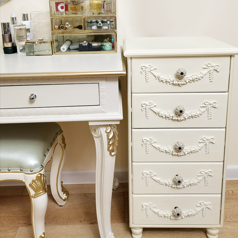 斗柜卧室法式五斗六斗收纳柜v美式复古储物实木主卧床尾床头抽屉