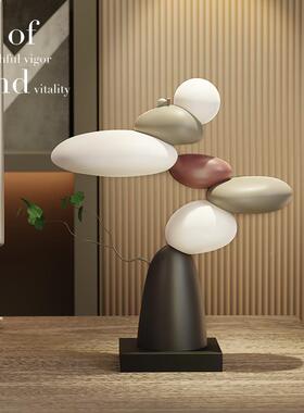 艺术客厅电视柜旁礼边落地大GWY型件摆轻转奢时来运高级艺术品玄