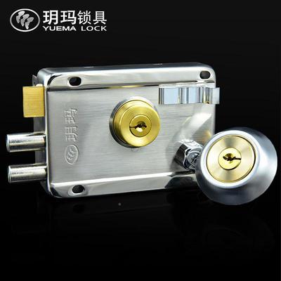 玥玛735-8698外装门老锁具735-8698式防盗门铁门木门大门防锁安盗