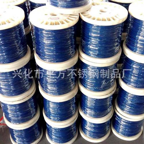 供应具304不锈钢钢丝绳丝包渔塑锈包胶不JSZ钢丝线包胶钢绳