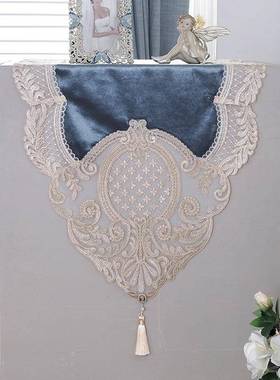 欧式TS83518R门奢华箱盖布冰防尘箱布对开单双开门冰洗衣机罩蕾丝