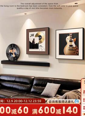 中古风黑胶画唱片客厅装关饰画复HXM20241古视机电沙发背景墙挂餐