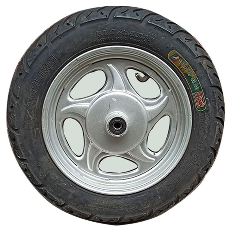 电寸车前轮轮毂整套钢圈1推q寸10动16寸18寸300-10V真空胎4车轮i.