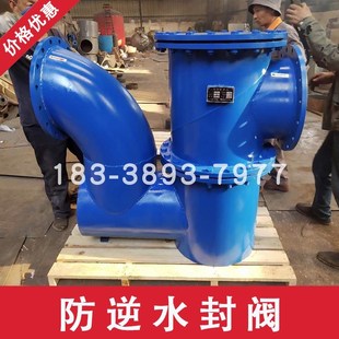 止回阀双向大口径焊接碳钢铸钢 16双封自净式 防逆水封阀F43X