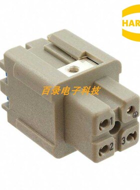 HARTING重载连接器 09200032733 4芯哈丁插头HAN-3A-F-QL快速连接
