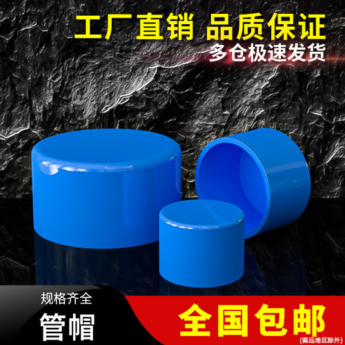PVC水管堵头堵帽塞头四分闷头管帽4分6分堵盖20塞子25 32 40 50mm