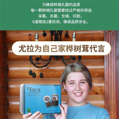 桦树茸一斤俄罗斯进口野生桦褐孔菌茶包天然胰岛素正品白桦茸精粉