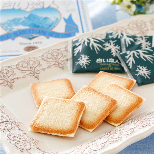 白色恋人巧克力夹心曲奇饼干日本进口小零食送女友生日节日礼物盒