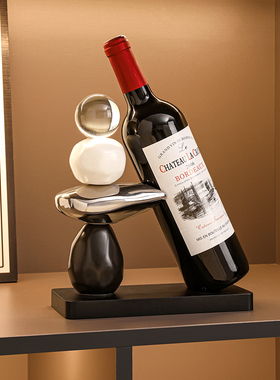 时来运转红酒架摆件现代客厅电视柜装饰品轻奢高档餐边Y柜家居饰