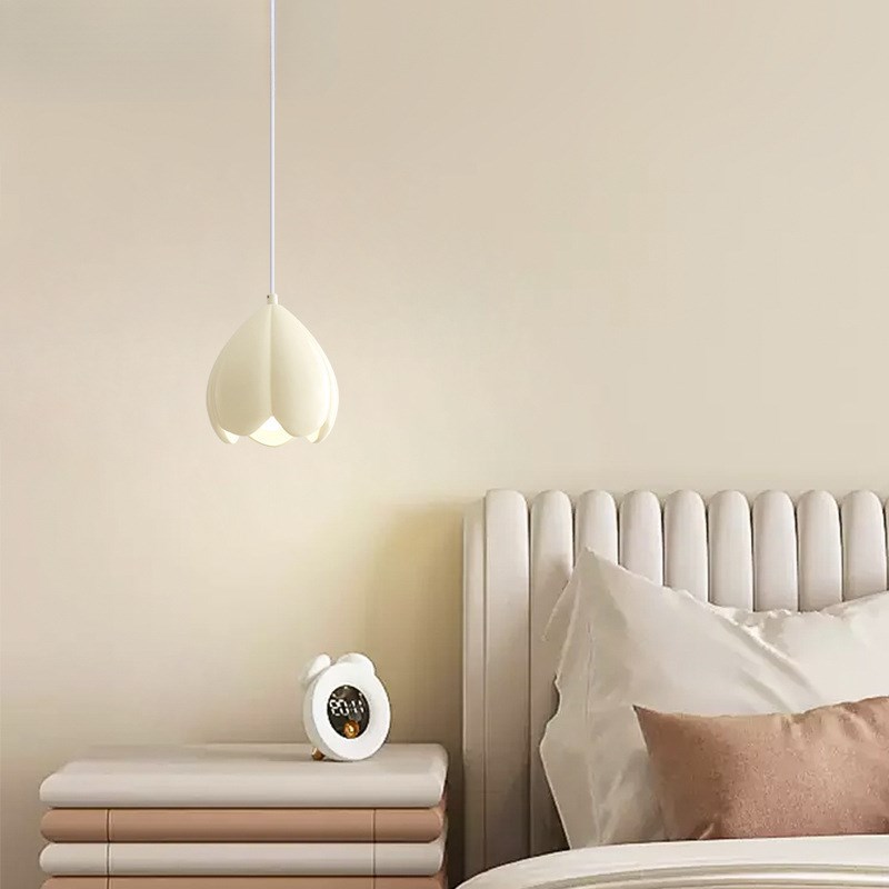 小吊灯床头卧室j奶油风主卧吊灯现代简约花朵阳台走廊过道灯