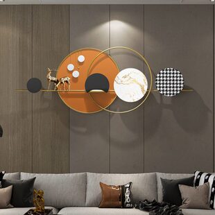 轻奢餐厅墙上挂件客厅沙发电视背景墙面装饰高级感主卧室房间布置