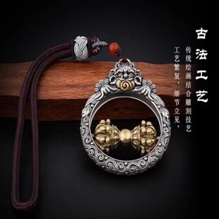 瑞兽饕餮解压手把件全铜九股金刚杵貔貅吊坠挂件文玩复古饰品摆件
