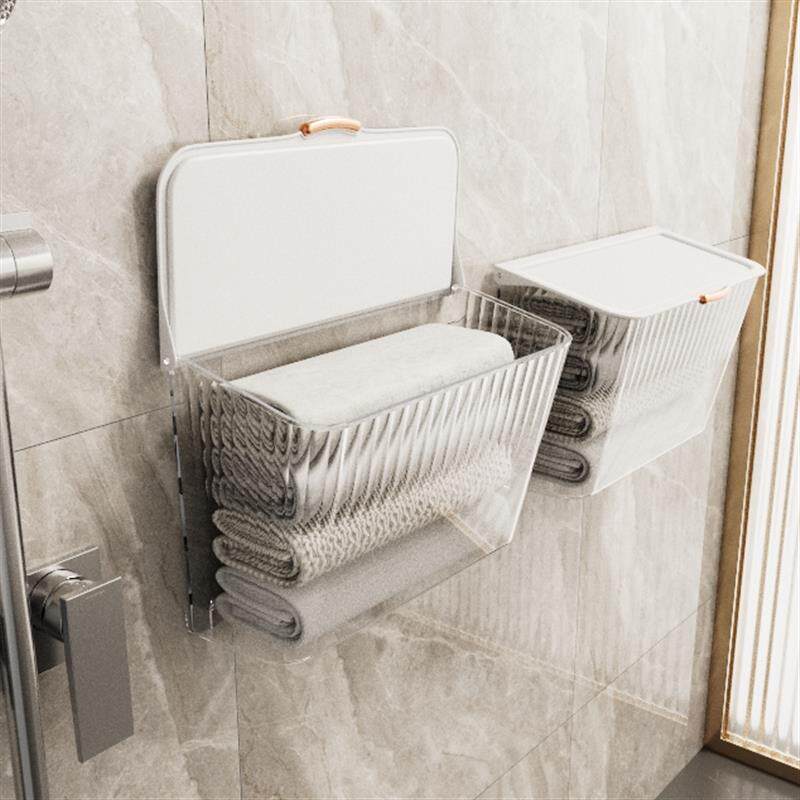 卫生间脏衣篮壁挂浴室洗澡放衣服神器家用带盖篮脏衣服收纳筐防水