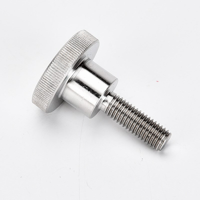 不锈钢压纹旋钮手拧螺栓NKB3 4 M5 M6 M8 M10外螺纹台阶型固定螺