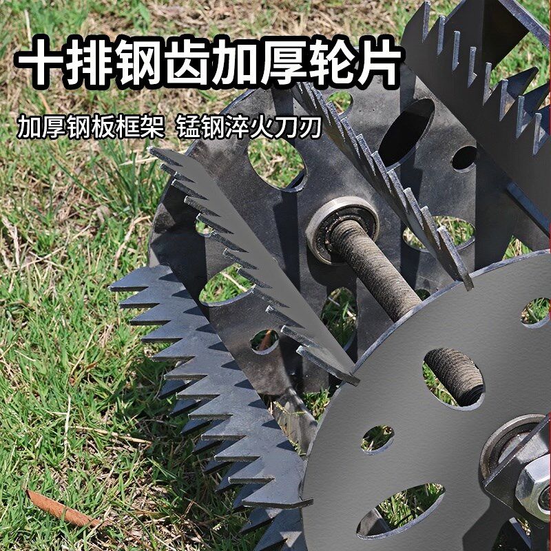 新款轮式除草神器工具不弯腰懒人手动松土机手推多功能除草轮滚动