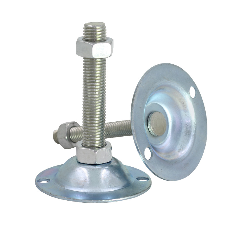 双孔加厚可固定m12 m16 m20 新款平底带安装孔脚杯 支撑调节脚