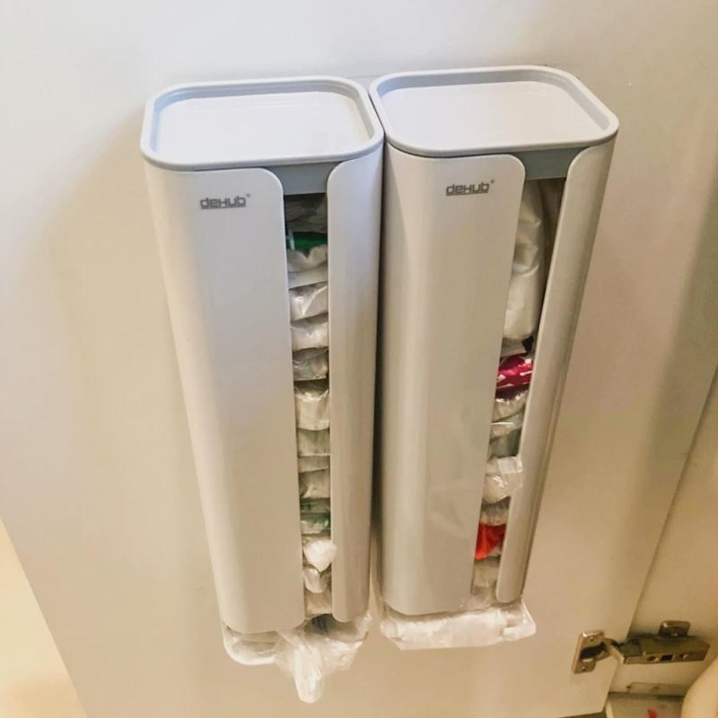 塑料袋收纳厨房方便袋收集器袋子抽取整理储物盒壁U挂垃圾袋收纳