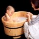 香柏木婴儿泡澡木桶浴桶小孩儿童浴盆加大宝宝坐躺洗澡泡澡桶全身