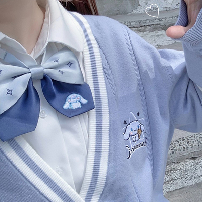 【梗豆物语】三丽鸥合作款玉桂狗水色H绀色异色jk制服刺绣领结