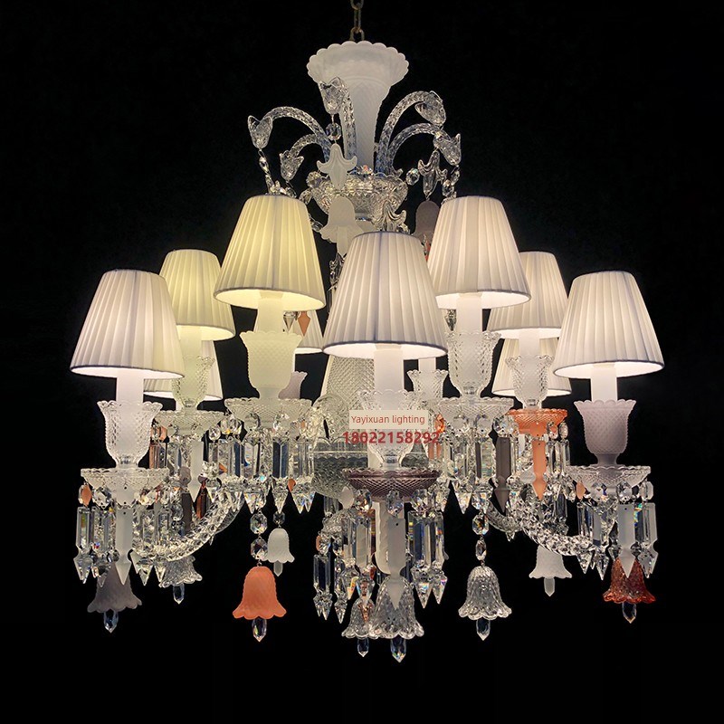 豪华客厅吊灯欧式别墅软装餐厅水晶灯G浪漫主卧室水晶灯艺术水晶