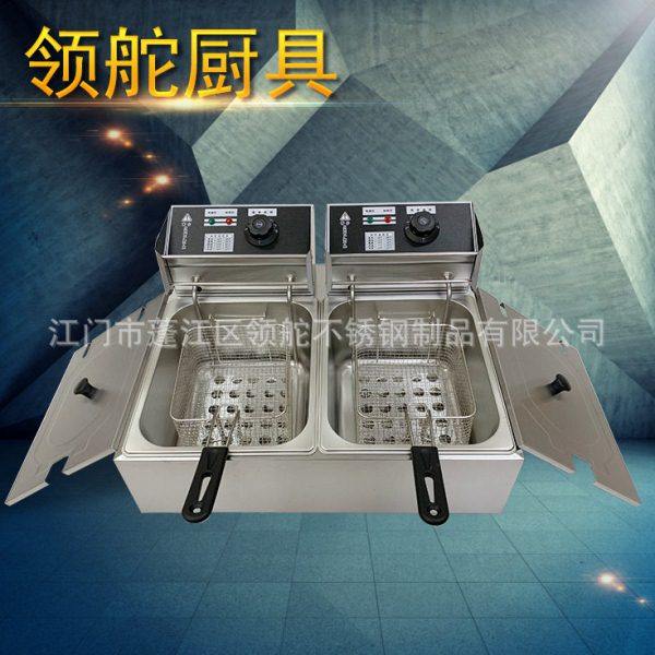 商用82/6L+6L双缸电炸炉锅温控款加厚不锈油炸小吃设备可做110V,厨房电器,其他商用厨电,淘宝优惠券,粉丝福利购,淘宝优惠卷