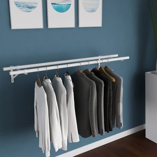 阳台窗外晾衣架户外侧装晒衣架不折叠晾衣杆室内外固定凉衣架晒架