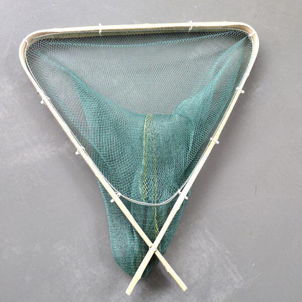 大竹片网三角形单边抄鱼网捞鱼苗小眼网布鱼塘拦鱼捞螺丝捞虾米