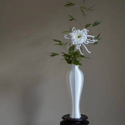 一方渊薮3d打印花瓶新中式轻奢诧寂风高档摆件客厅插花