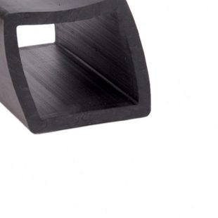 方形管长方形空心管减震垫橡胶套管方管保护套D型管防撞管耐磨