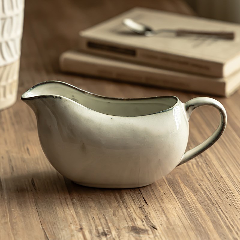 法式西餐厅奶盅牛排酱汁盅汁斗复古风烧J汁杯咖啡萃取奶杯陶瓷奶