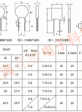 压敏电阻 20K 20D 271/391/471/561/681/821K 直径20MM直插
