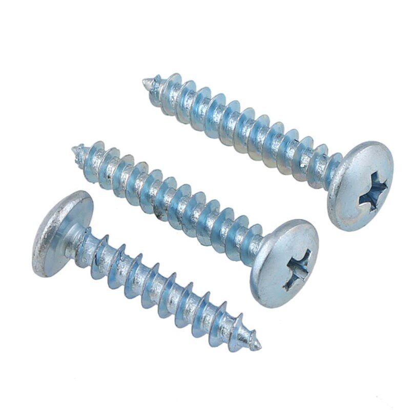 M4M5*10x12x16x20x25镀蓝锌高强度加硬十字大扁头伞头自攻螺丝钉