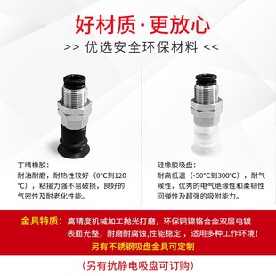 D20 D50固定安装 D40 D30 D15 D10 WET31 波纹型真空吸盘J