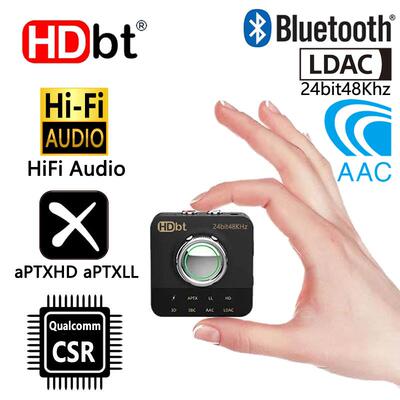 高通CSR芯蓝牙24位LDAC发烧APTXHD高音质LL低延迟音频接收配接器