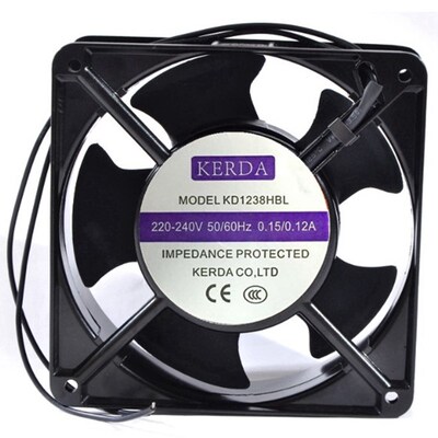 kerda科尔达 KD1238HBL/HSL 220V 0.15A/0.12A 12038机柜散热风扇