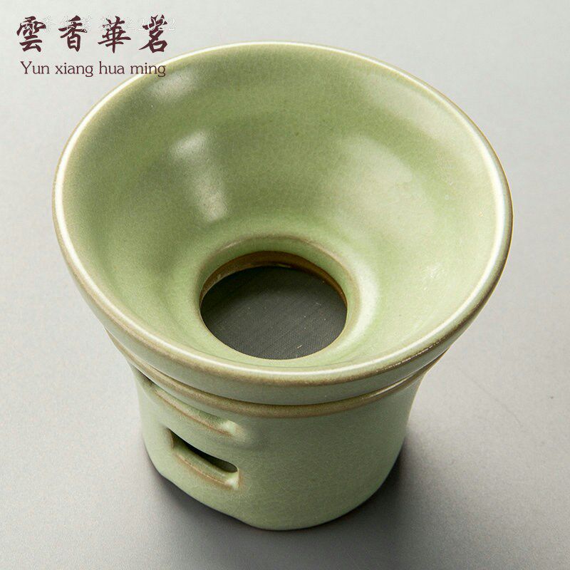 汝窑开片茶漏茶道茶艺茶具配件茶滤茶隔陶瓷茶叶过滤器泡茶器茶虑
