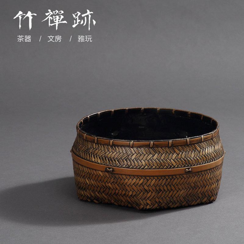 竹禅迹 竹编炭斗炭篓炭笼炭入炭篓碳斗 橄榄炭龙眼炭乌榄炭炭竹炉