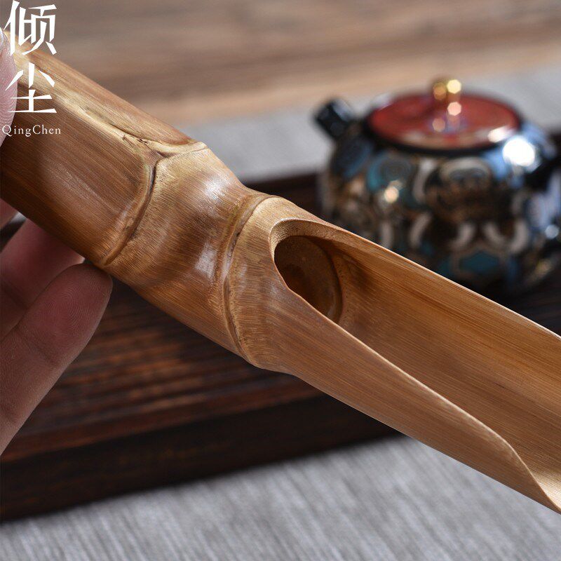 高端 龟甲竹茶则 龙鳞竹茶铲 凹凸有致 寓意长寿健康 文玩收藏