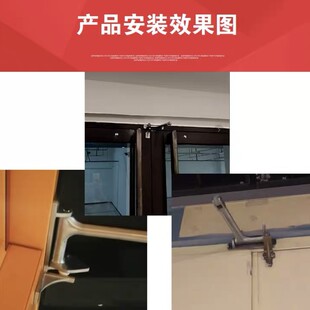 304不锈钢通道双开门美标顺位器 消防门顺序器 钢制防火门顺位器