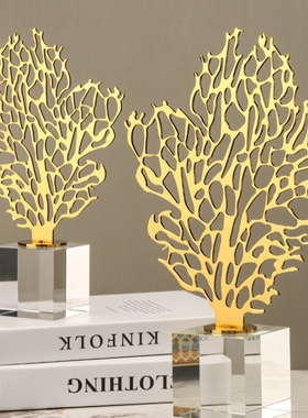 发财树水晶摆件高档轻奢招财x创意客厅酒柜电视柜家居办公室装饰