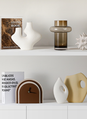 客厅餐柜摆件组i合软装高级感电视柜装饰品侘寂风桌面艺术摆设品