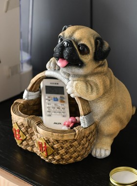 桌面创意狗钥匙收纳摆件家居饰品入户玄关客厅装R饰品礼物树脂简